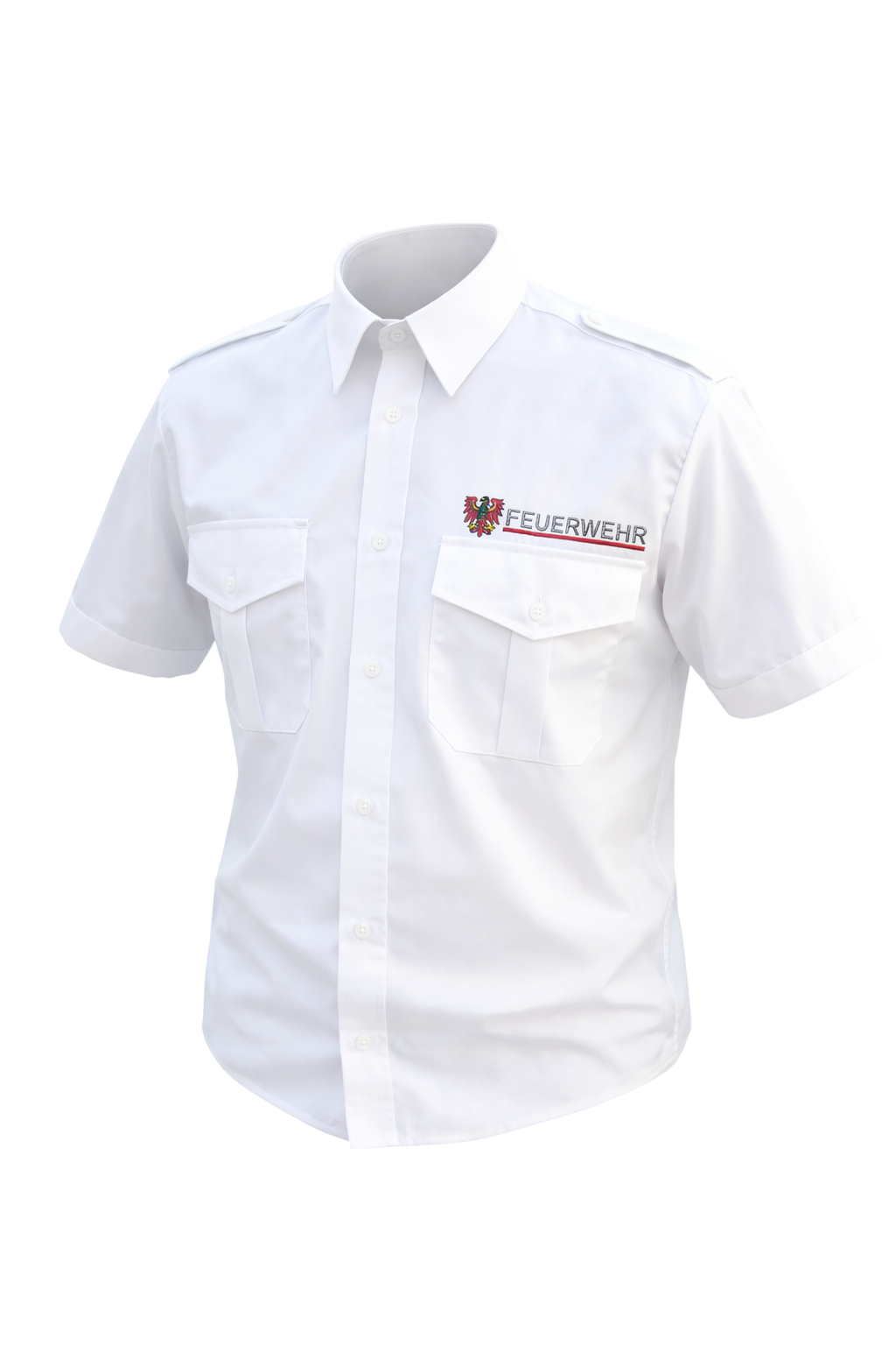 Herren Hemd, Feuerwehr Brandenburg, langarm, weiss