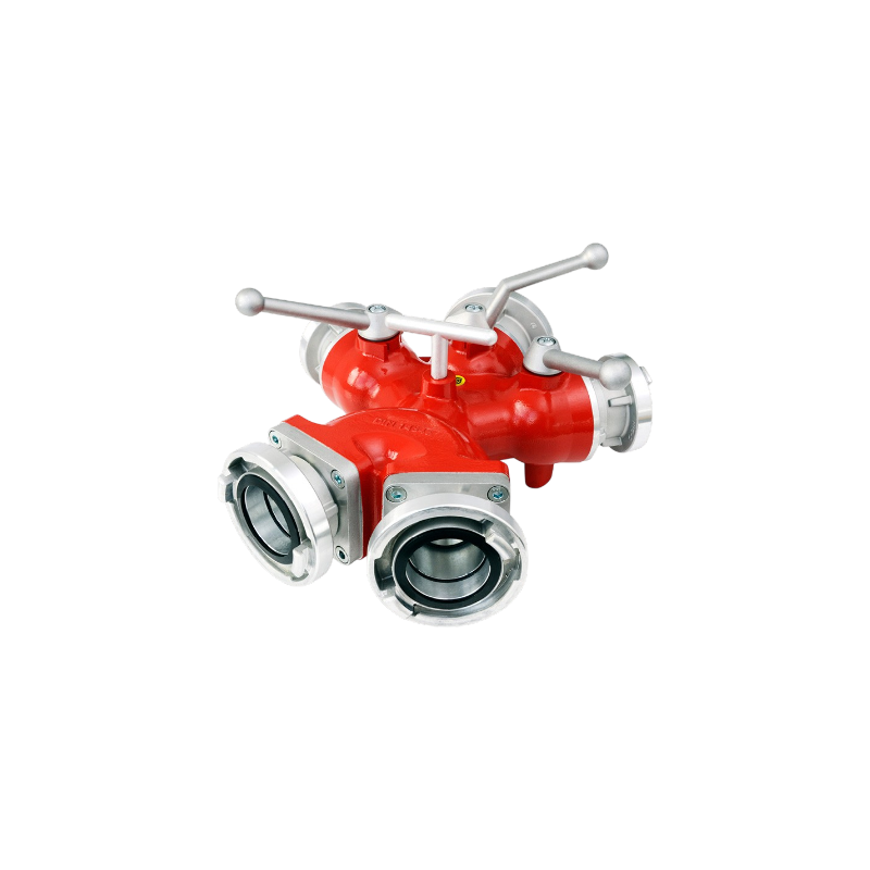 Verteiler 2B-CBC, mit Kugelhahnabsperrung,
