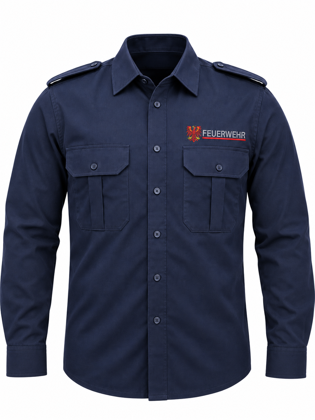 Herren Hemd, Feuerwehr Brandenburg, dunkelblau 1/1 dunkelblau