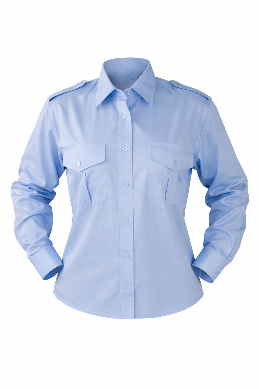 Damenbluse, langarm, blau,
