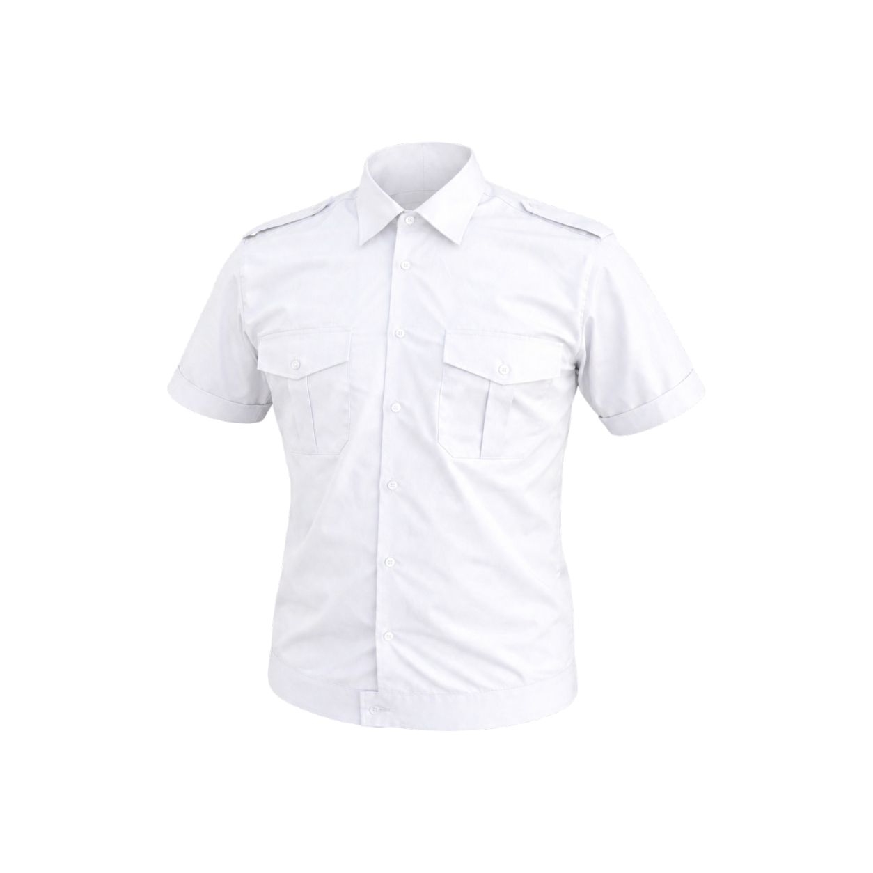 Feuerwehr Blouson Herren, kurzarm, weiß