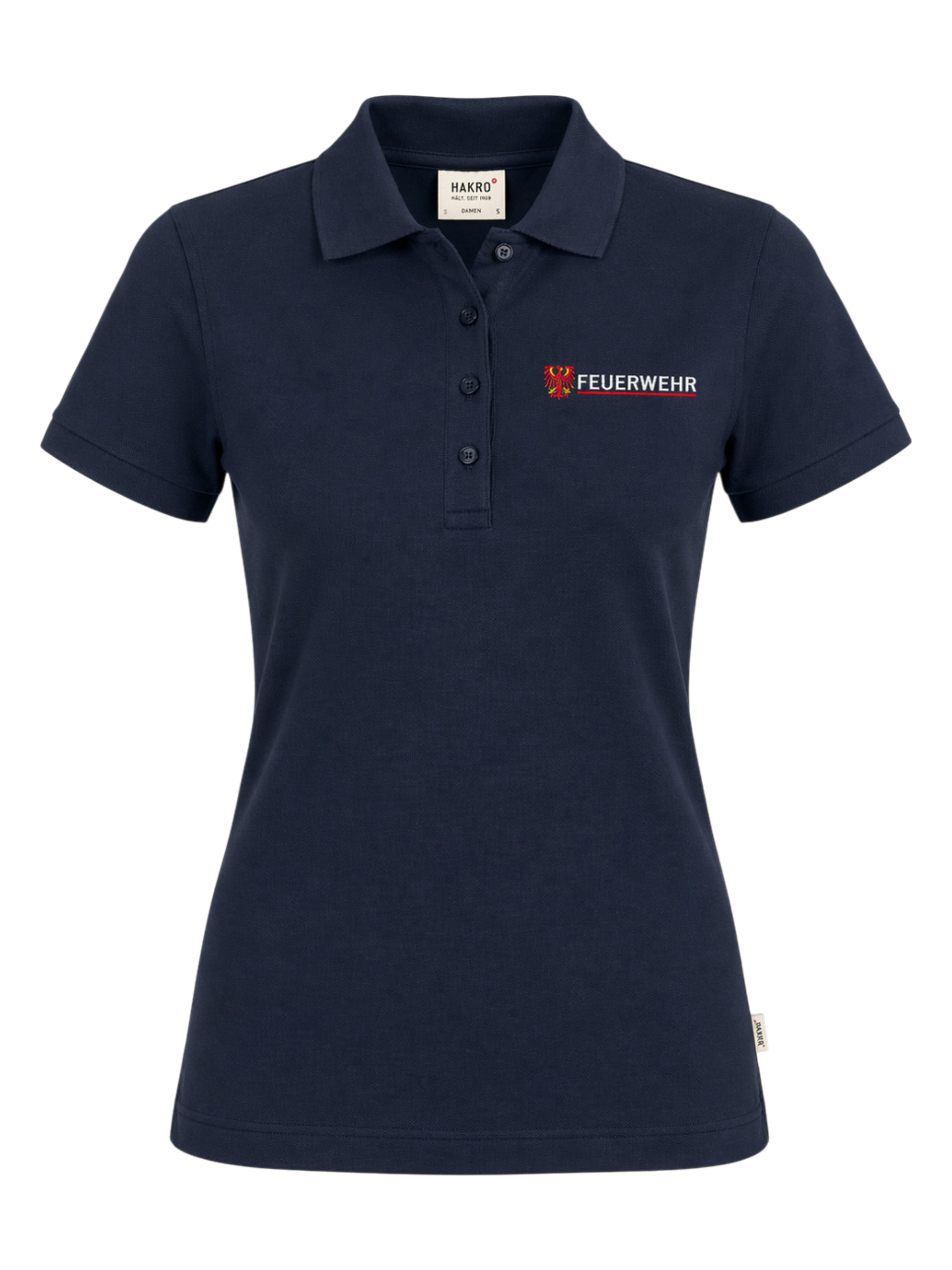 Poloshirt Damen Feuerwehr Brandenburg Premium Hakro Pocket-Poloshirt #216